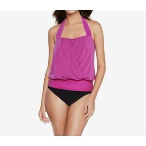 NEW Magicsuit SZ 12 Drape Debbie Underwire Tankini Top Underwire Hibiscus